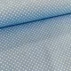 V. kék alapon 2 mm-es kis pöttyös pamutvászon (7676 Lt blue)