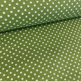   Kaktusz zöld alapon 2 mm-es kis pöttyös pamutvászon (7676 Green)