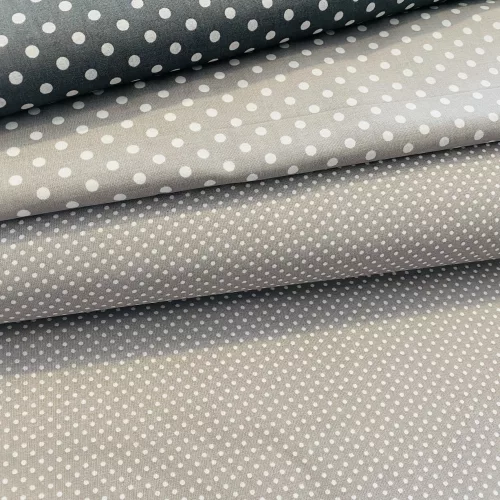 Vil. Szürke (7676 Ash grey) a. 2 mm-es pöttyös pamutvászon