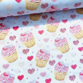 Pink cupcake 160 cm sz. pamutvászon