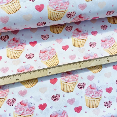 Pink cupcake 160 cm sz. pamutvászon