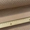Praliné barna alapon 2 mm-es kispöttyös pamutvászon (Praline 7676)