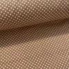 Praliné barna alapon 2 mm-es kispöttyös pamutvászon (Praline 7676)