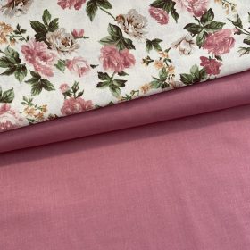 Dusty rose egyszínű pamutvászon (#171718TP)