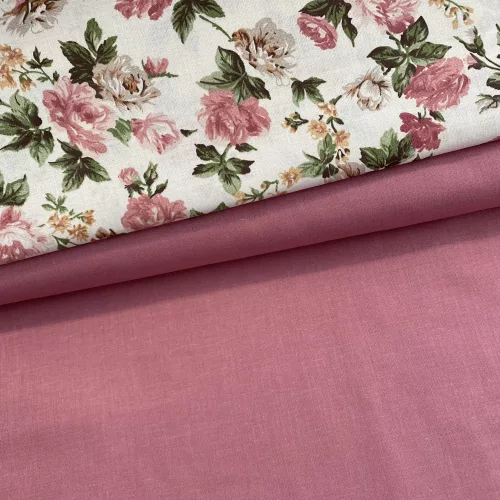 Dusty rose egyszínű pamutvászon (#171718TP)