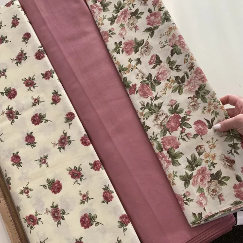 Dusty rose egyszínű pamutvászon (#171718TP)