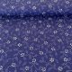 0,11 m EGYBEN KÉRHETŐ Indigókék alapon pöttyökből álló leveles, virágos kékfestő jellegű pamutvászon