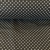 Fekete alapon 2 mm-es kis pöttyös pamutvászon