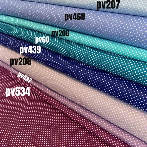 Sötét lila alapon 2 mm-es kispöttyös pamutvászon (7676 Lilac)
