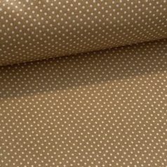   Sötétebb bézs alapon 2 mm-es kispöttyös pamutvászon (7676 Dark Beige)