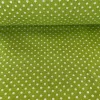 0,31 m Szál hibas EGYBEN KÉRHETŐ Kiwi zöld alapon 2 mm-es kis pöttyös pamutvászon (7676 Kiwi)