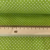 0,31 m Szál hibas EGYBEN KÉRHETŐ Kiwi zöld alapon 2 mm-es kis pöttyös pamutvászon (7676 Kiwi)