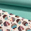 Türkiz alapon 2 mm-es kispöttyös pamutvászon (7676 Aqua Green-Mentha)