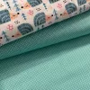 Türkiz alapon 2 mm-es kispöttyös pamutvászon (7676 Aqua Green-Mentha)