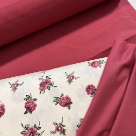 Barokk rózsa egyszínű pamutvászon (181634TP7)