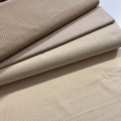   Világos bézs alapon 2 mm-es kispöttyös pamutvászon (7676 LT Beige)
