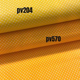   Napsárga alapon 2 mm-es kispöttyös pamutvászon (7676 Sun Yellow)