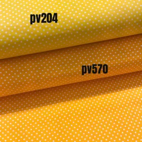   0,73 m EGYBEN KÉRHETŐ Napsárga alapon 2 mm-es kispöttyös pamutvászon (7676 Sun Yellow)