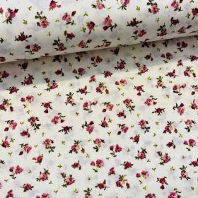   Klasszikus mályvás kisvirágos No.1. (kékfestő jellegű, népies) pamutvászon