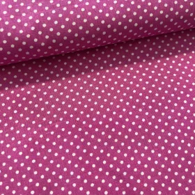   Barbie girl alapon 2 mm-es kispöttyös pamutvászon (7676 Violet)