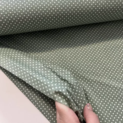 Fagyos moha alapon 2 mm-es kispöttyös pamutvászon (7676 Deaville frost)