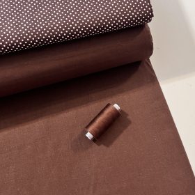   Csokibarna egyszínű pamutvászon (Chocolate B. TPX 18-1222)