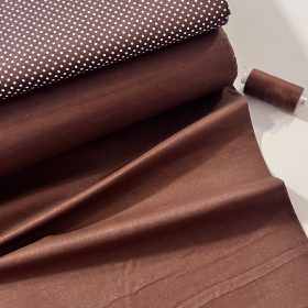   Csokibarna egyszínű pamutvászon (Chocolate B. TPX 18-1222)