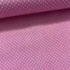 Rágógumi rózsaszín alapon 2 mm-es kispöttyös pamutvászon (Lt. mauve 7676)
