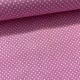 Rágógumi rózsaszín alapon 2 mm-es kispöttyös pamutvászon (Lt. mauve 7676)