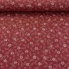 0,95 m EGYBEN KÉRHETŐ Bordó alapon fehér virágos-pöttyökből álló leveles pamutvászon