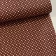 Toffifee barna alapon 2 mm-es kispöttyös pamutvászon (Toffee/Coffee)