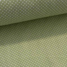   Saláta zöld alapon 2 mm-es kispöttyös pamutvászon (Lettuce green)