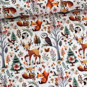 Erdei kisállat zsúr pamutvászon