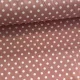 Extra puha: Fáradt rózsaszín/mályva a. 8 mm-es pöttyös (puha, puplin tapintású) pamutvászon
