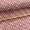 Extra puha: Fáradt rózsaszín/mályva a. 8 mm-es pöttyös (puha, puplin tapintású) pamutvászon