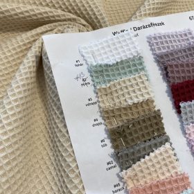 Prémium waffle/darázsos anyag: V. drapp (#3)