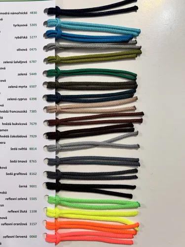 Színes poliester zsinór (4-5 mm-es) több színben
