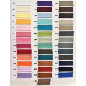   Színes kisfogú 3 mm-es (RT0) folyóméteres cipzár több színben