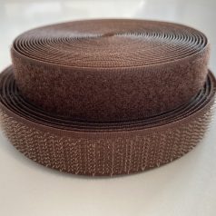   Csokibarna varrható tépőzár párban (2 cm széles) (#088)