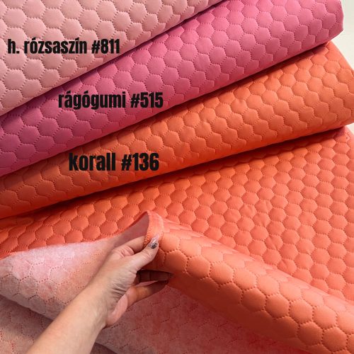 Steppelt vízlepergető (flízzel bélelt) anyag: H. rózsaszín (#811)
