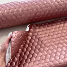   Steppelt műbőr flíz béléssel: Metál dusty powder pink (#21)