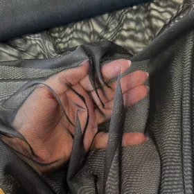   KIÁRUSÍTÁS: Fekete elasztikus táncruha (testháló) anyag