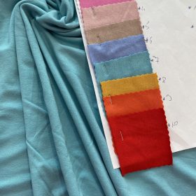   AKI KAPJA, MARJA: Vízkék elasztikus viszkóz jersey Oeko-Tex I. (#7)