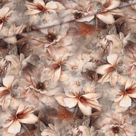 Akvarell-pasztell magnóliás viszkóz voile