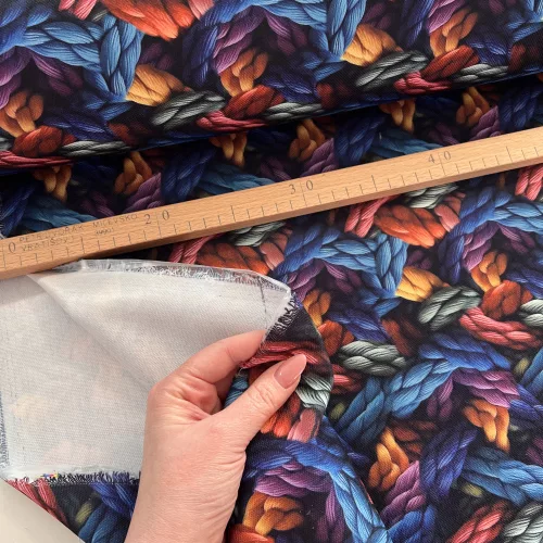 Vízálló digitálisan nyomott erős canvas textil: Színes egybefont fonalak